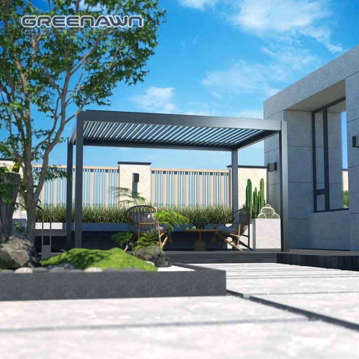 Waterproof Garden Arbour Black Metal Pergola